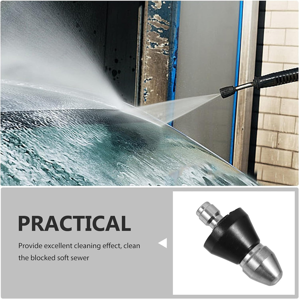 High Pressure Pipe Cleaning Jet Nozzle for Drain and Sewer Hoses