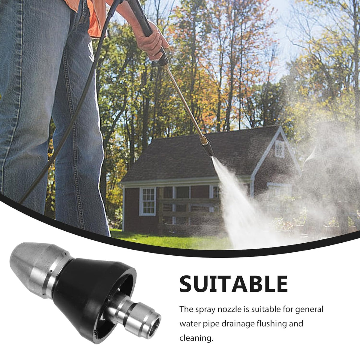 High Pressure Pipe Cleaning Jet Nozzle for Drain and Sewer Hoses