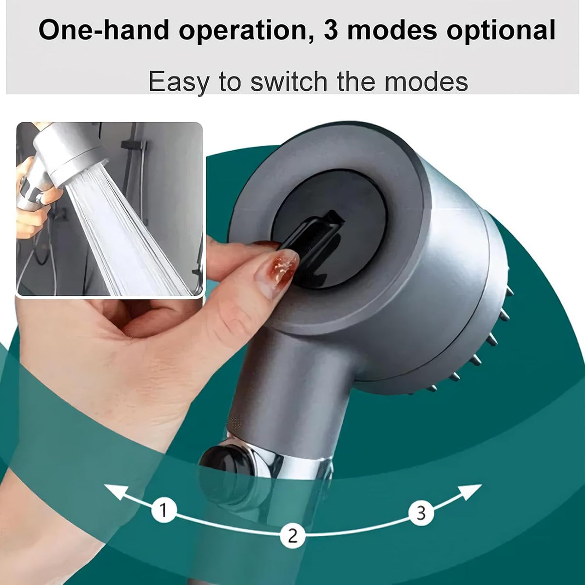 High Pressure Shower Head With 9 Layer Filter and Water Saving Design