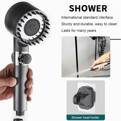 High Pressure Shower Head With 9 Layer Filter and Water Saving Design