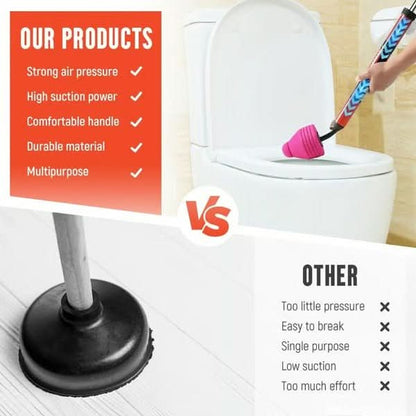 High Pressure Toilet Plunger with Compressed Air Pump