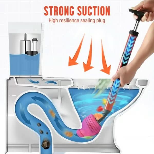 High Pressure Toilet Plunger with Compressed Air Pump