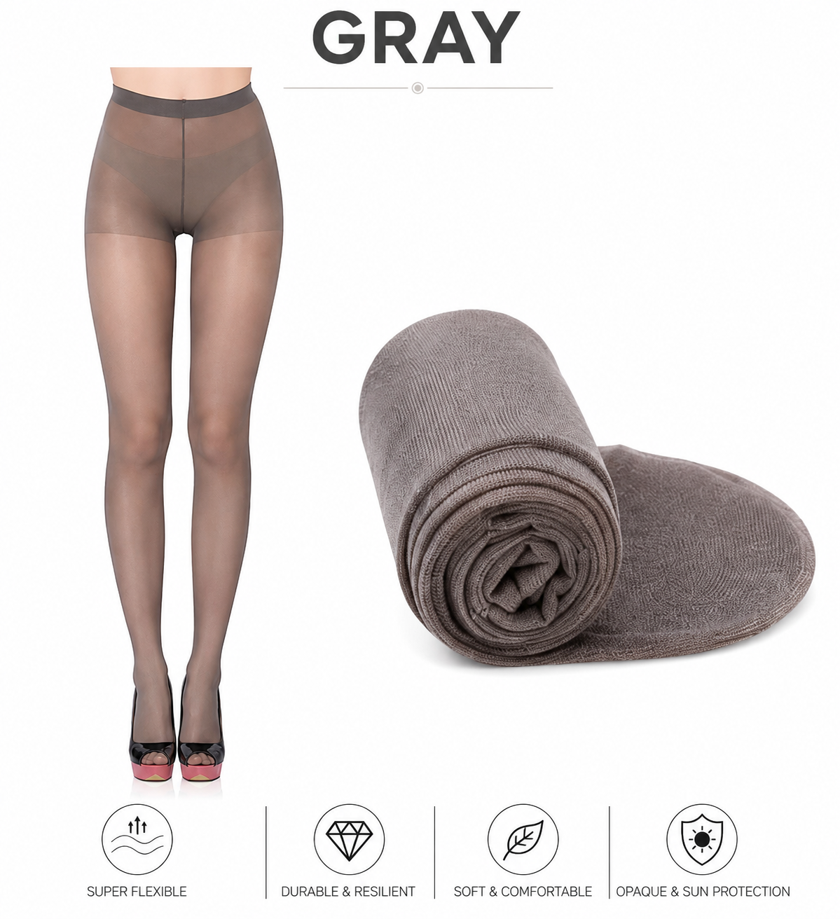 High Stretch Women's Sheer Control Top Tights