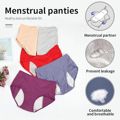 High Waist Leak Proof Period Underwear Reusable Protection Briefs