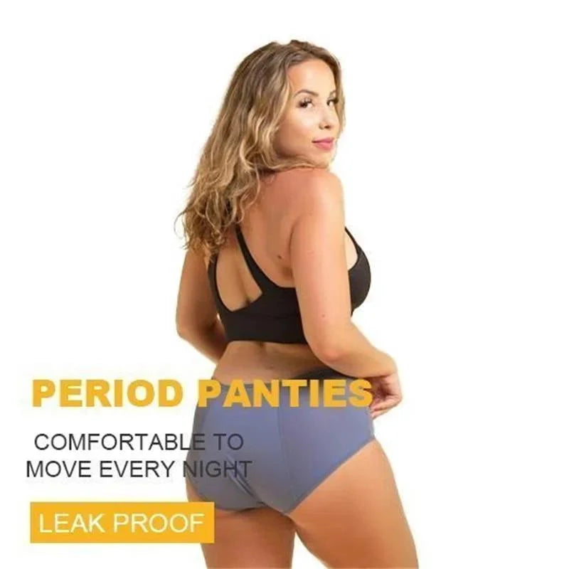 High Waist Leak Proof Period Underwear Reusable Protection Briefs