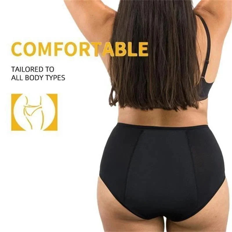 High Waist Leak Proof Period Underwear Reusable Protection Briefs