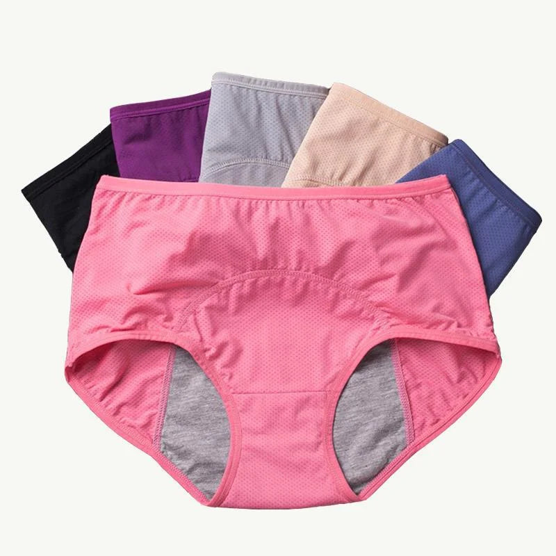 High Waist Leak Proof Period Underwear Reusable Protection Briefs