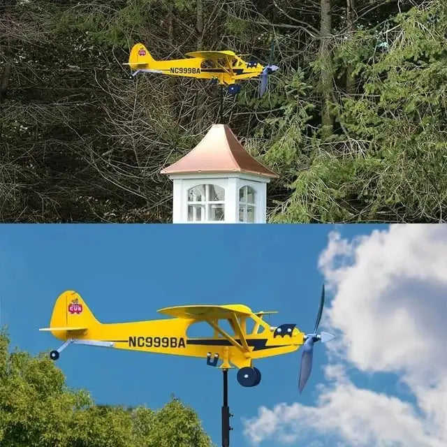 Historic Airplane Wind Spinner Garden Decoration