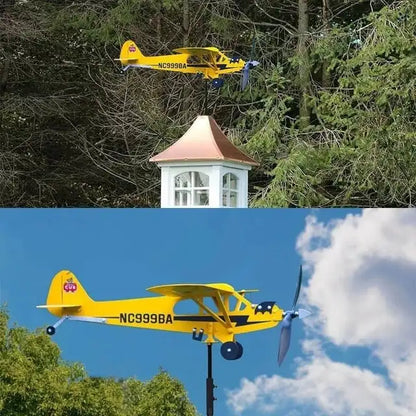 Historic Airplane Wind Spinner Garden Decoration