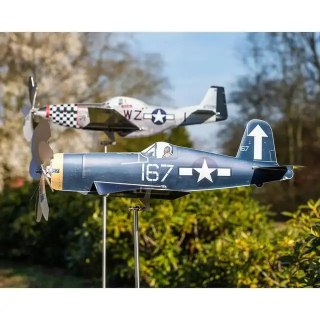 Historic Airplane Wind Spinner Garden Decoration