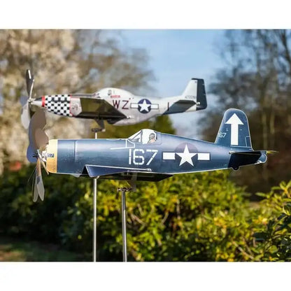 Historic Airplane Wind Spinner Garden Decoration