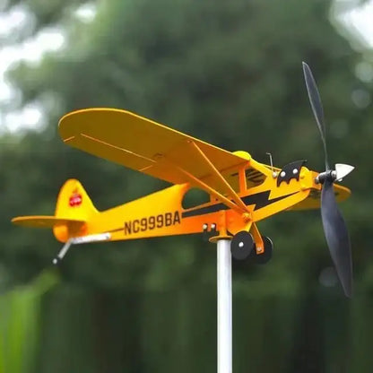 Historic Airplane Wind Spinner Garden Decoration