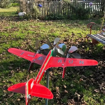 Historic Airplane Wind Spinner Garden Decoration