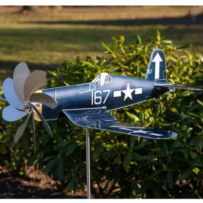 Historic Airplane Wind Spinner Garden Decoration
