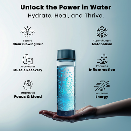 Hydrogen Water Bottle with USB Rechargeable Hydrogen Generator