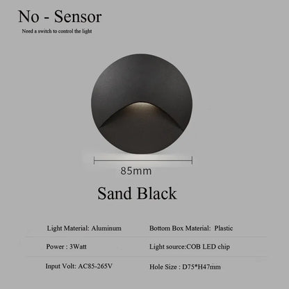 IP65 LED Recessed Outdoor Wall Light 3W Step Stair Lamp