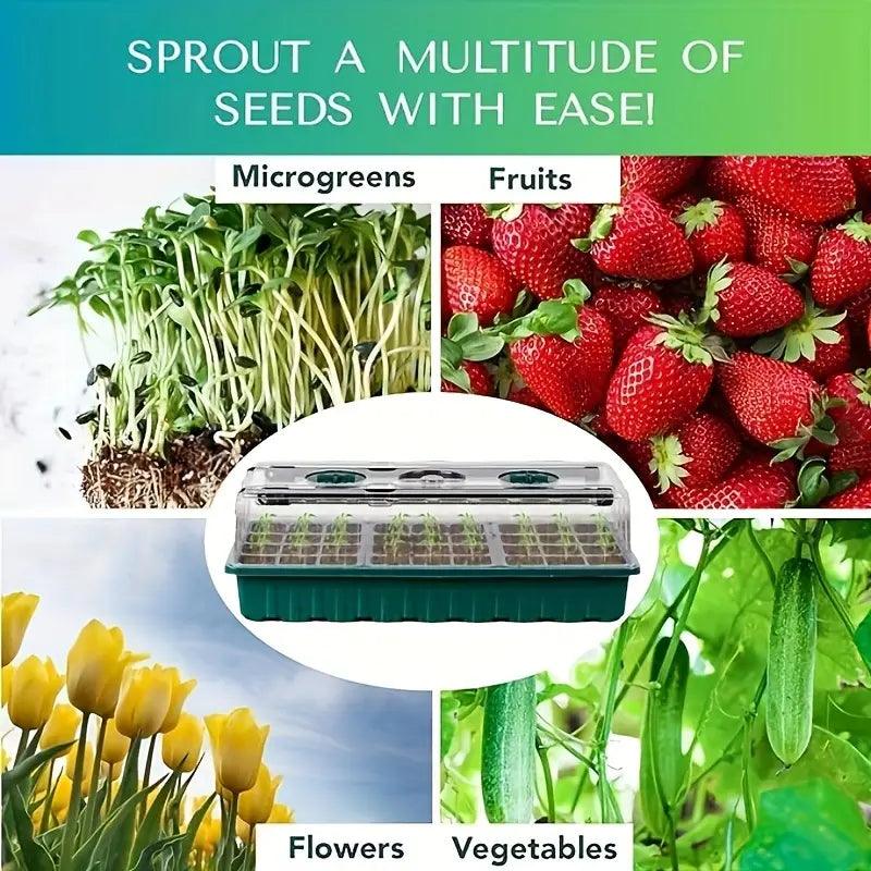 Indoor Seed Starter Kit with LED Grow Light and 36 Cell Propagation Tray