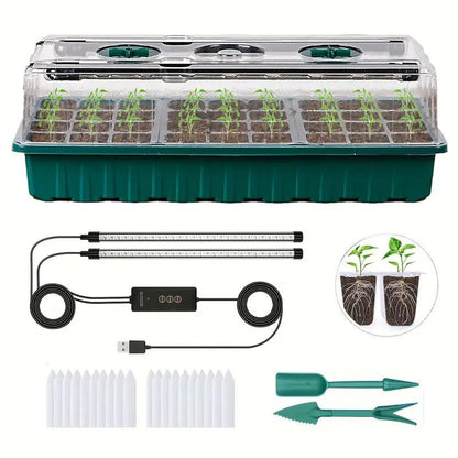 Indoor Seed Starter Kit with LED Grow Light and 36 Cell Propagation Tray