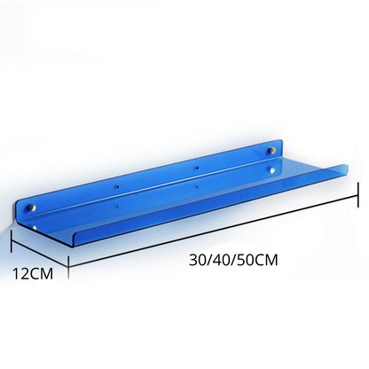 Industrial Floating Wall Shelf MDF Metal Supports