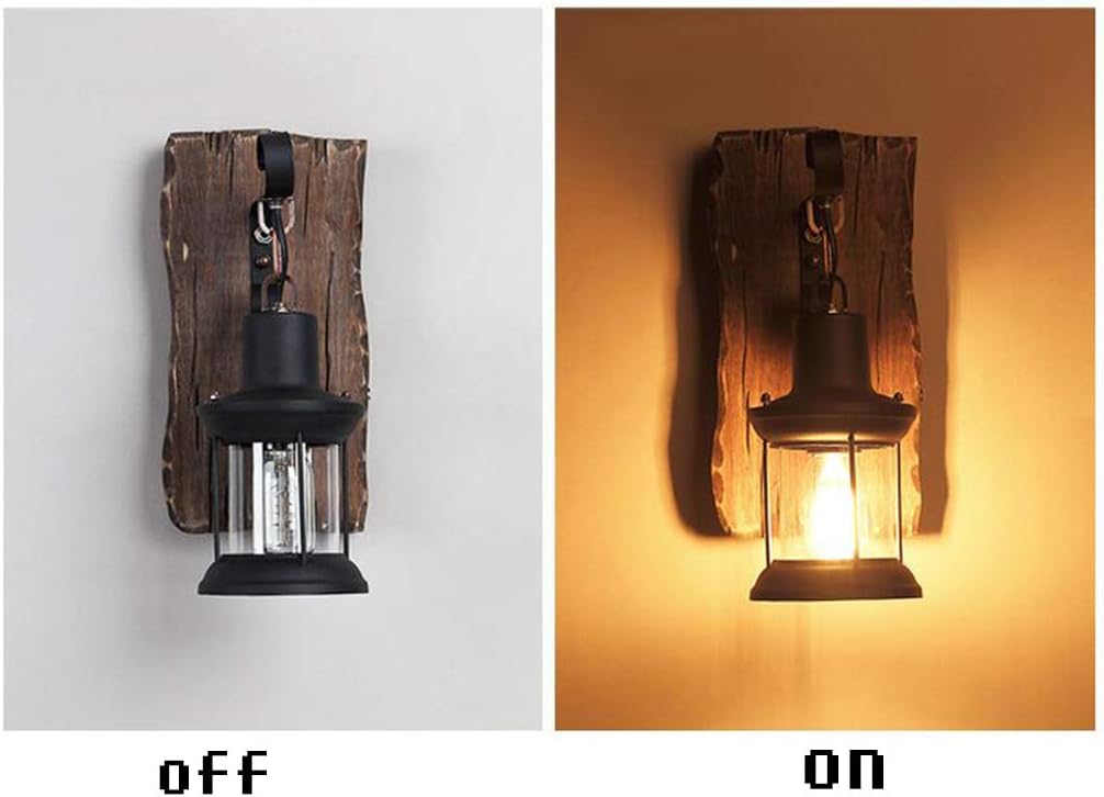 Industrial Iron Wall Light with Clear Glass Shade