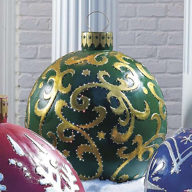 Inflatable Christmas Ornament Balls for Indoor and Outdoor Decor