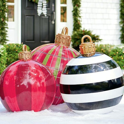 Inflatable Christmas Ornament Balls for Indoor and Outdoor Decor