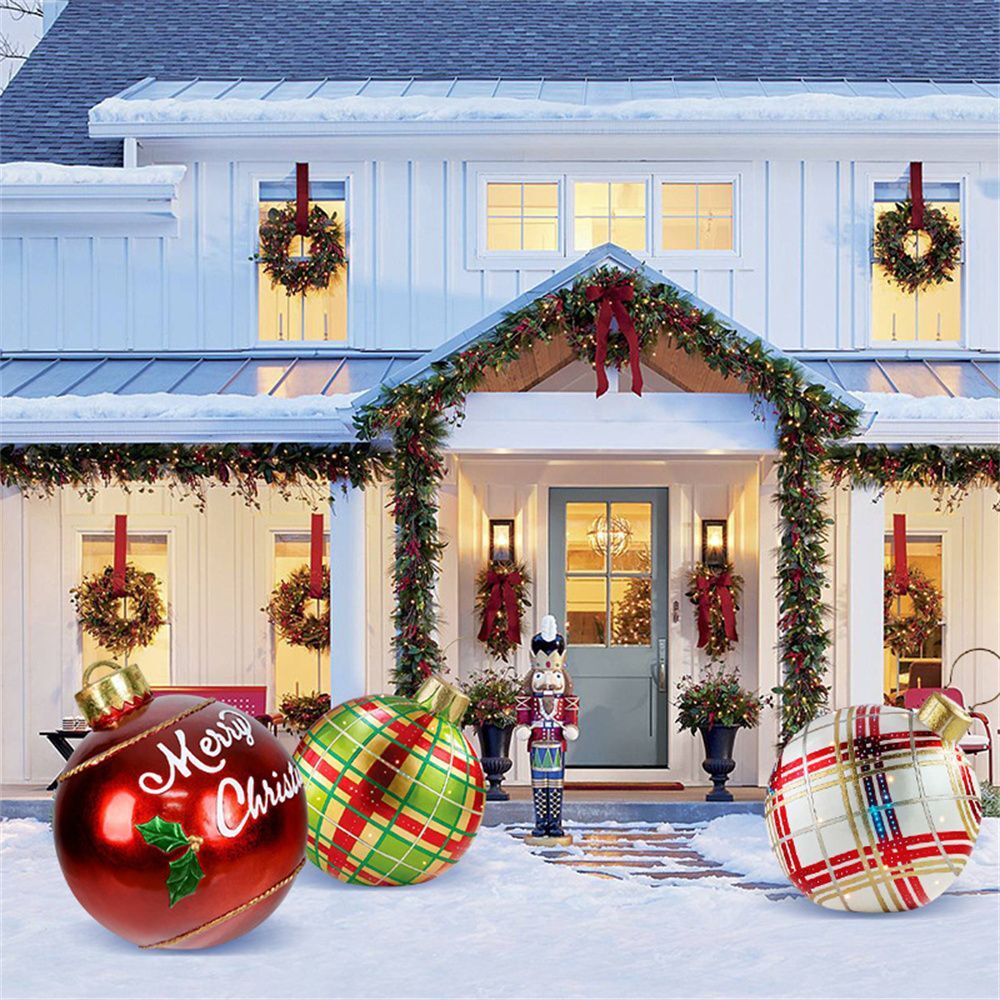 Inflatable Christmas Ornament Balls for Indoor and Outdoor Decor
