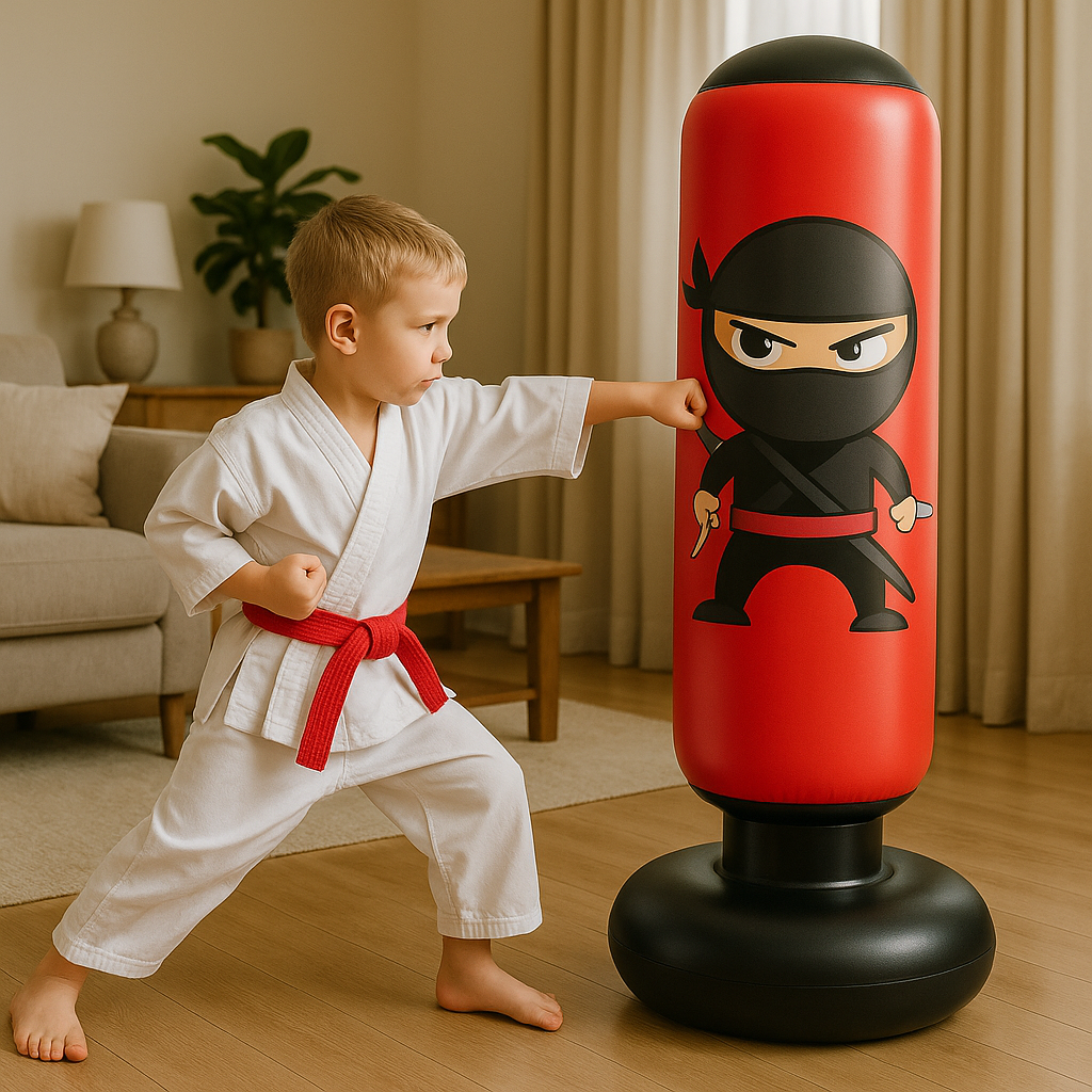 Inflatable Free Standing Punching Bag for Kids Ages 2 to 15