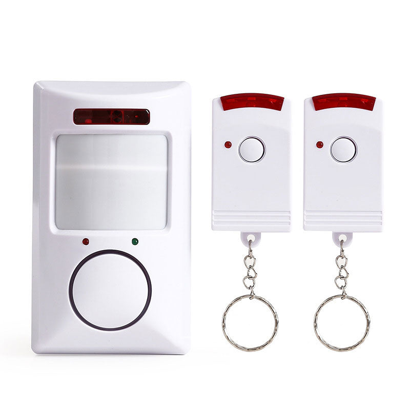 Infrared Motion Sensor Alarm with Two Remote Controls