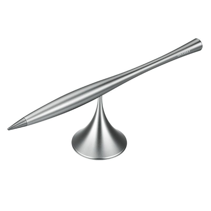 Inkless Metal Pen with Replaceable Tip and Spinning Base