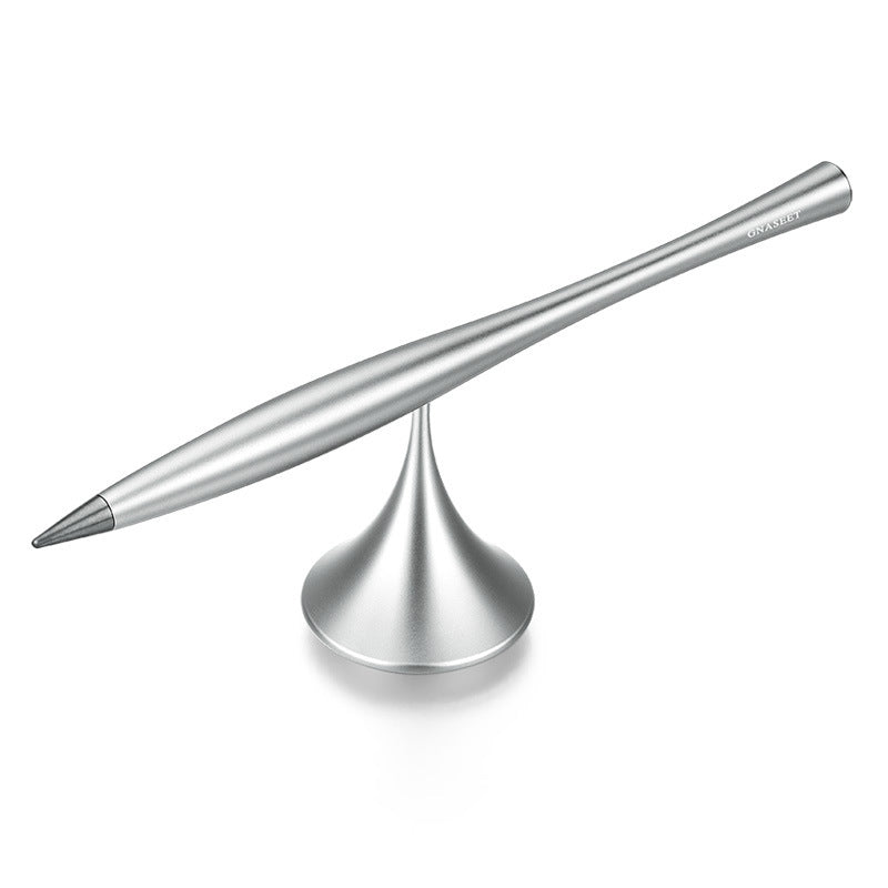 Inkless Metal Pen with Replaceable Tip and Spinning Base