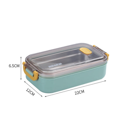 Insulated Stainless Steel Bento Lunch Box with Leakproof Compartments