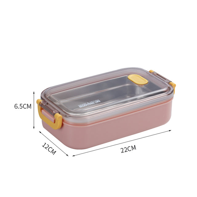 Insulated Stainless Steel Bento Lunch Box with Leakproof Compartments
