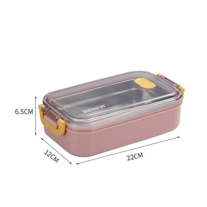 Insulated Stainless Steel Bento Lunch Box with Leakproof Compartments