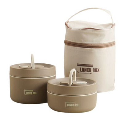 Insulated Stainless Steel Lunch Box with Carry Bag