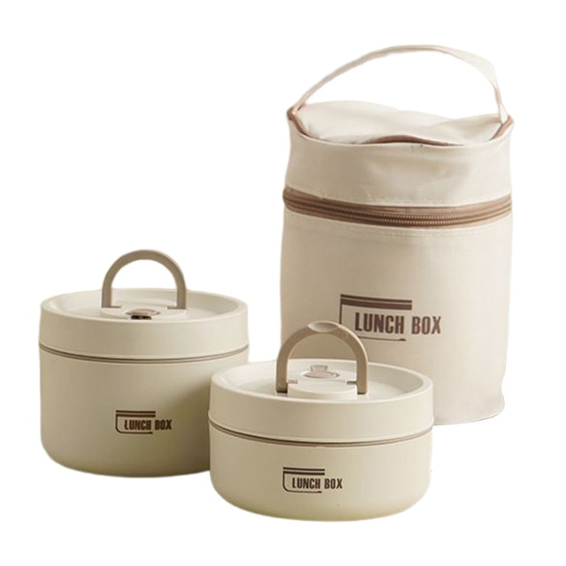 Insulated Stainless Steel Lunch Box with Carry Bag