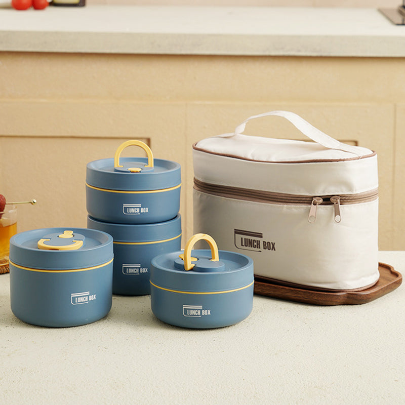 Insulated Stainless Steel Lunch Box with Carry Bag