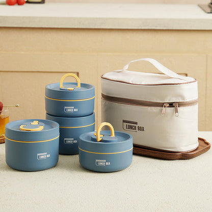 Insulated Stainless Steel Lunch Box with Carry Bag