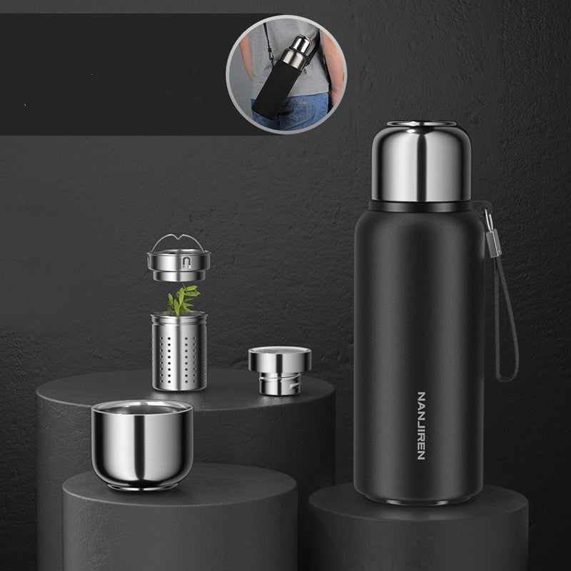 Insulated Stainless Steel Thermos Bottle with Tea Filter