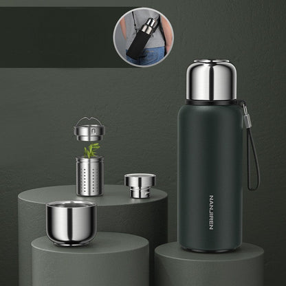 Insulated Stainless Steel Thermos Bottle with Tea Filter
