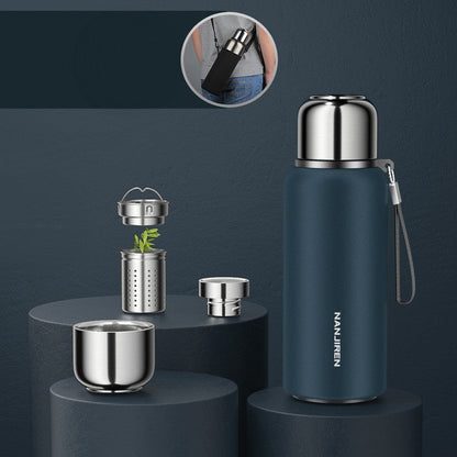 Insulated Stainless Steel Thermos Bottle with Tea Filter