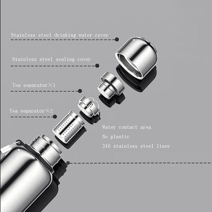 Insulated Stainless Steel Thermos Bottle with Tea Filter