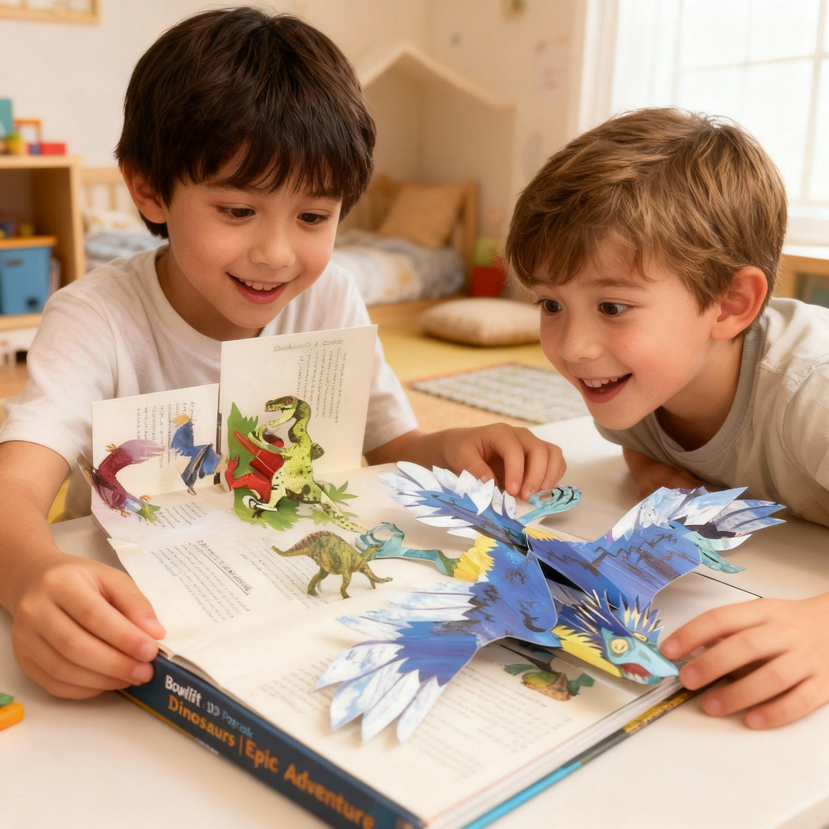 Interactive Dinosaur Pop Up Book with 3D Scenes
