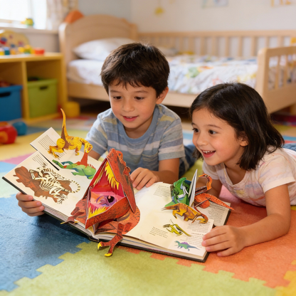 Interactive Dinosaur Pop Up Book with 3D Scenes