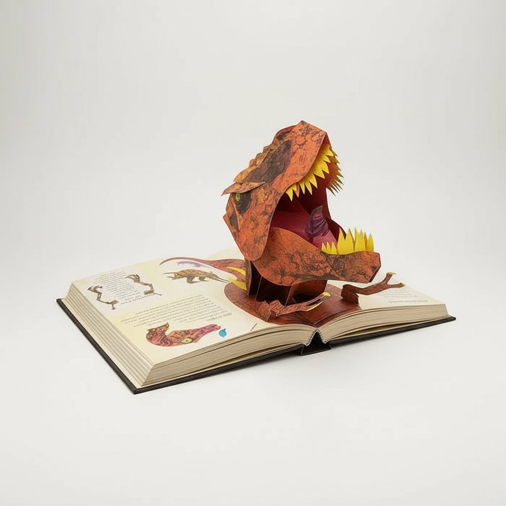 Interactive Dinosaur Pop Up Book with 3D Scenes