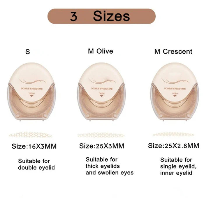 Invisible Double Eyelid Stickers Water Activated Eyelid Tape