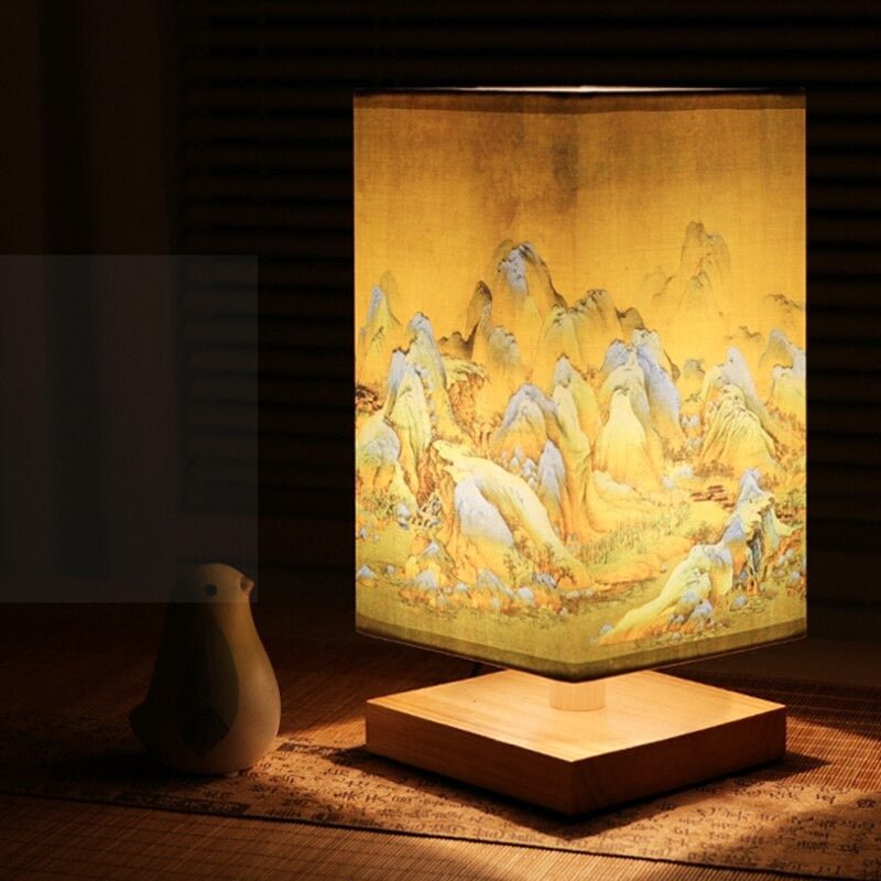 Japanese Scandinavian Paper Table Lamp with Soft Warm Glow
