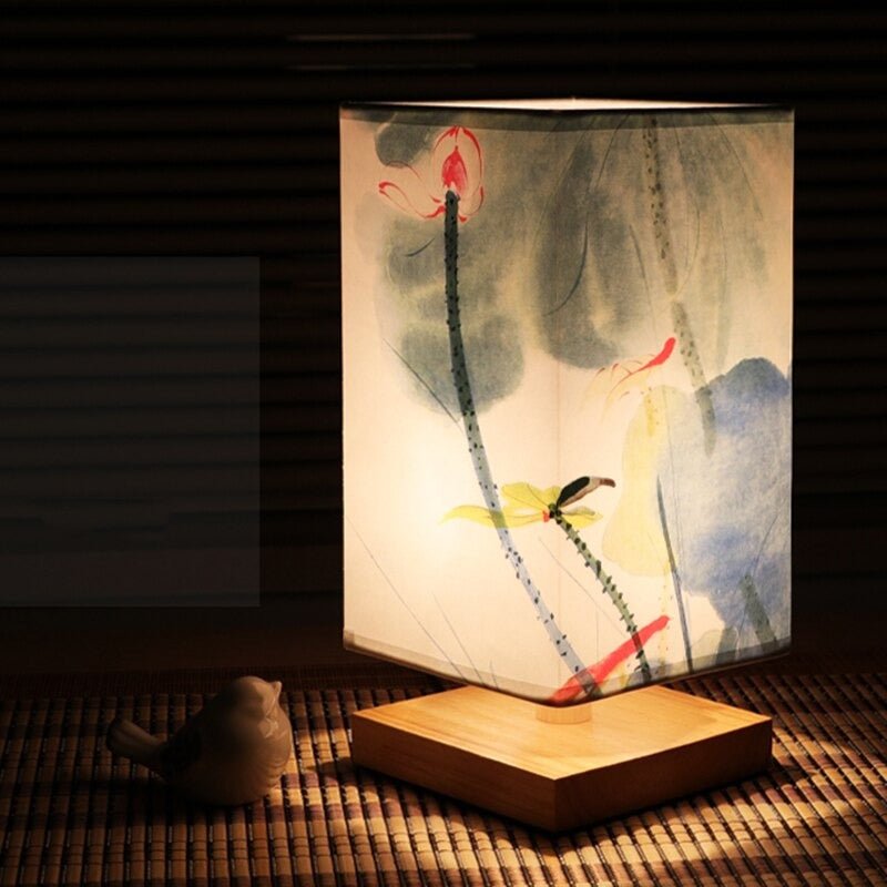 Japanese Scandinavian Paper Table Lamp with Soft Warm Glow