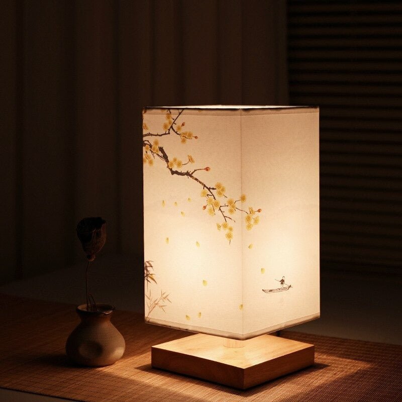 Japanese Scandinavian Paper Table Lamp with Soft Warm Glow