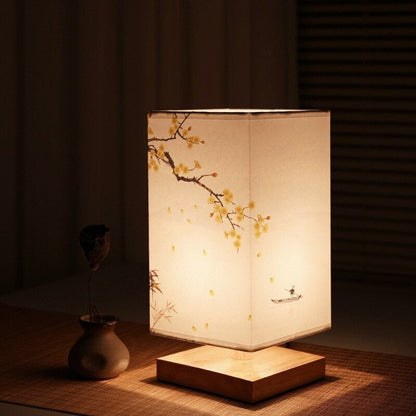 Japanese Scandinavian Paper Table Lamp with Soft Warm Glow